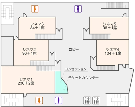シネマ太陽帯広フロア図