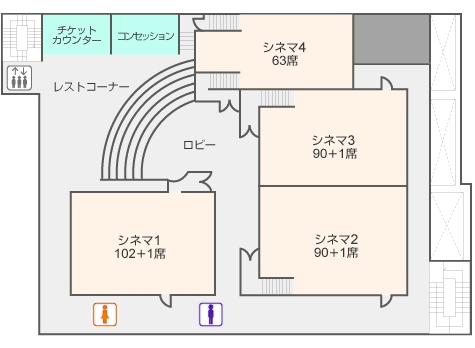 シネマ太陽函館フロアマップ